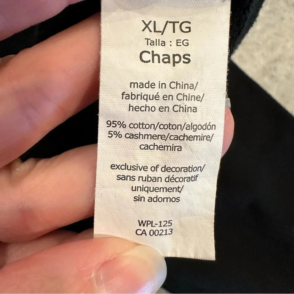 Chaps Sweater Mens Cotton Cashmere Blend Long Sleeve Crewneck Pullover Size XL - Picture 9 of 12